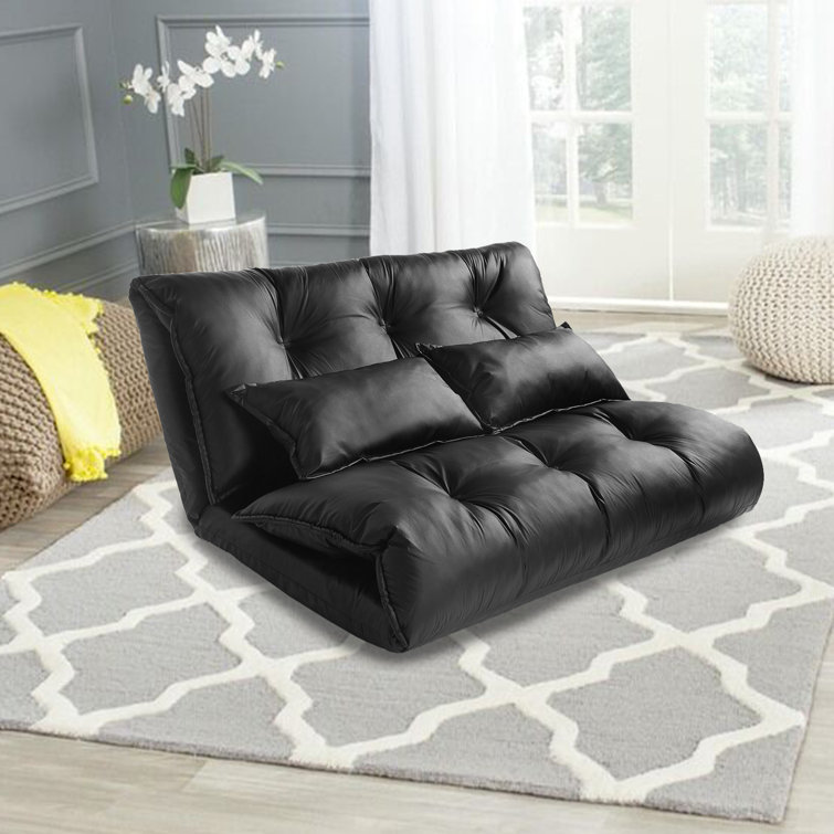 Pillow back futon online chair